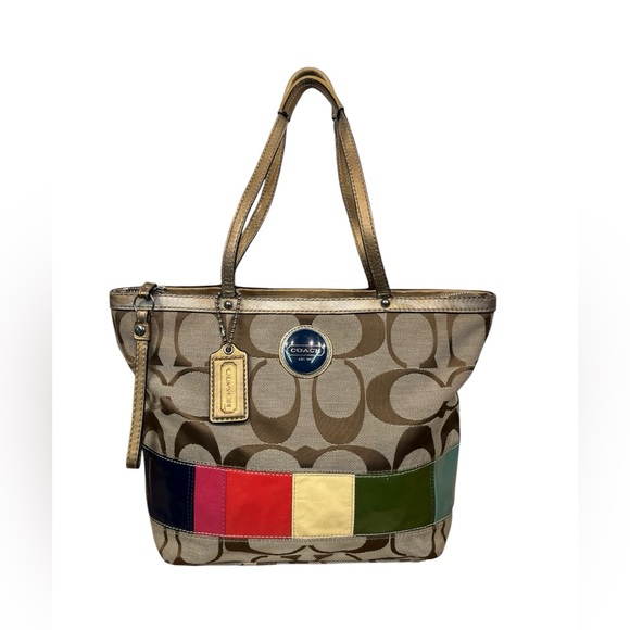 Coach Handbags - Coach Signature Stripe tote - F15538